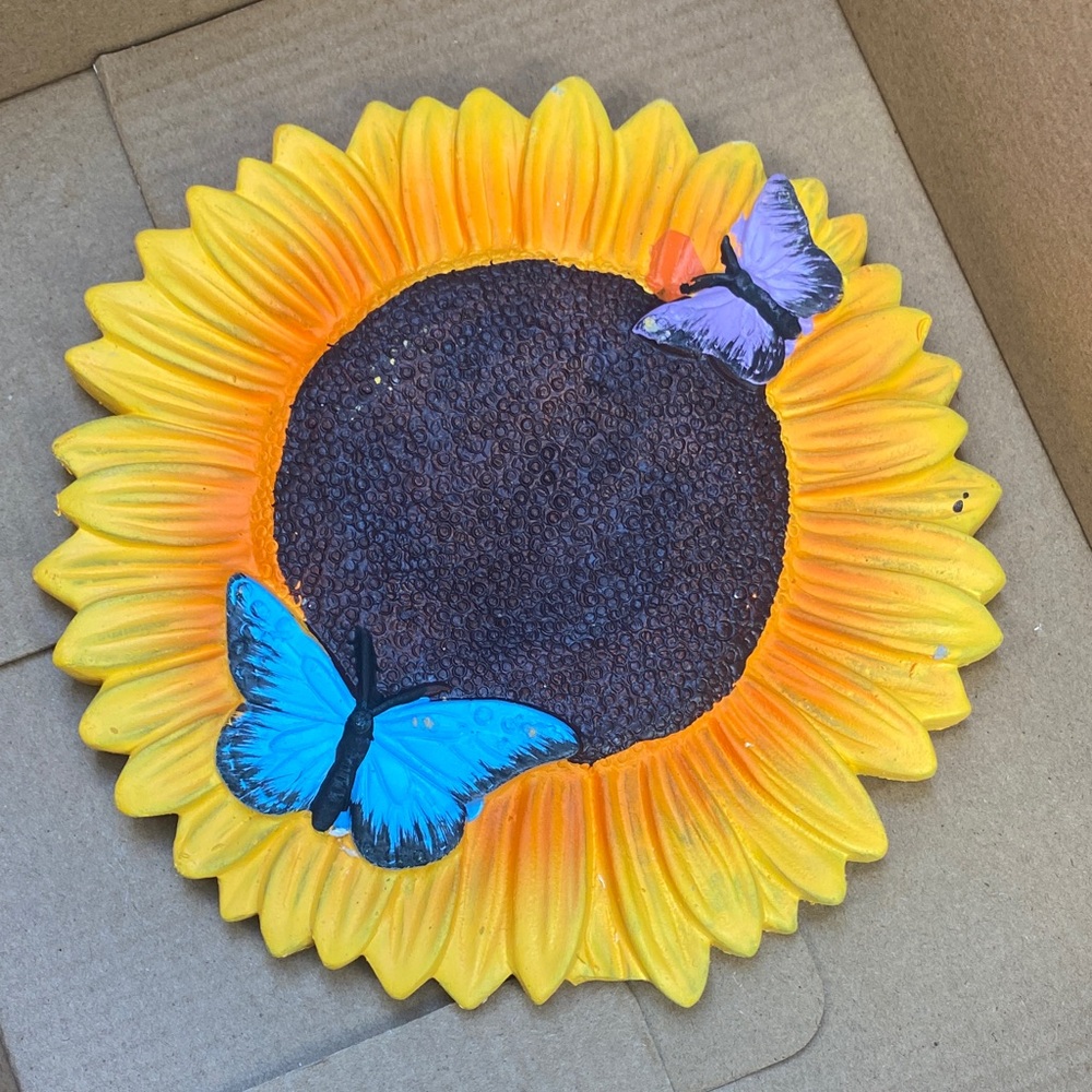 Sunflower Garden Decor with Butterflies